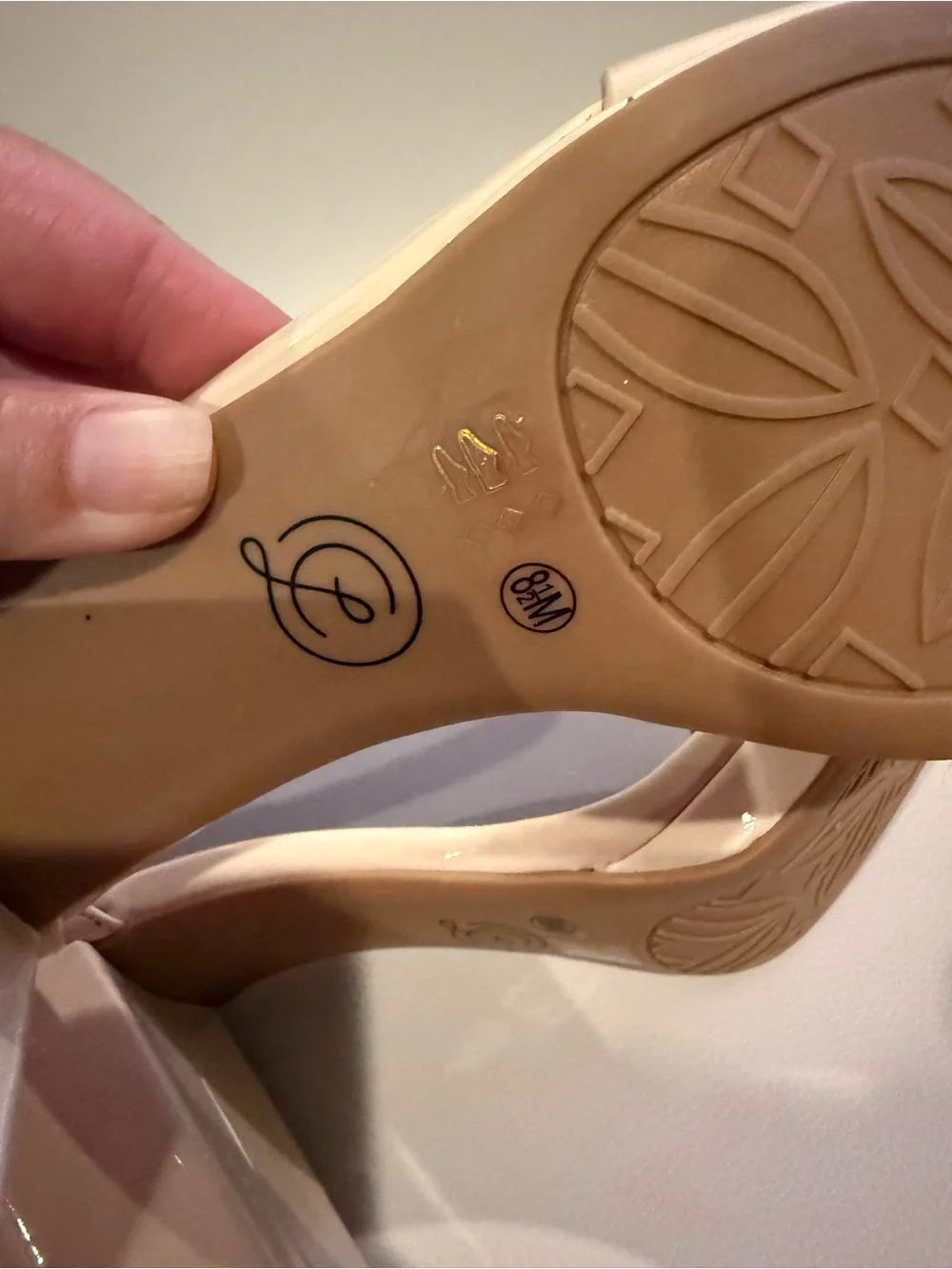 ❌Chinese Laundry Nude Patent Block Heel Sandals